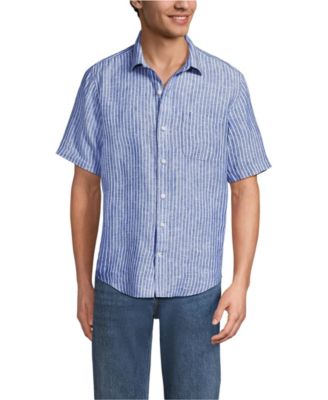 Men's Traditional Fit Short Sleeve Linen Shirt
