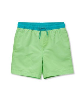 Boys Slim Chlorine Resistant 5" Swim Trunks with Mesh Liner