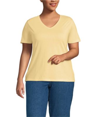 Plus Size Supima Cotton V-Neck T-Shirt