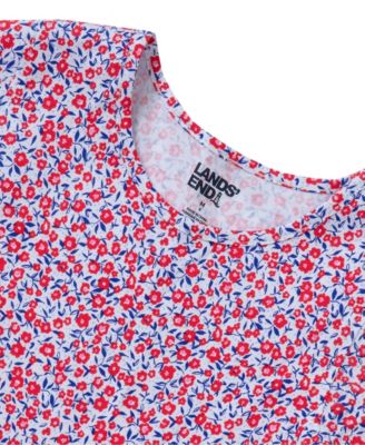 Girls Short Sleeve Gathered Waist Jersey Dress