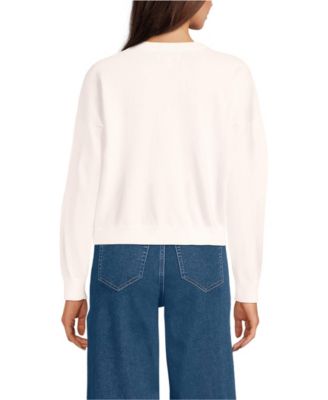 Women's Cotton Wedge Crew Neck Sweater