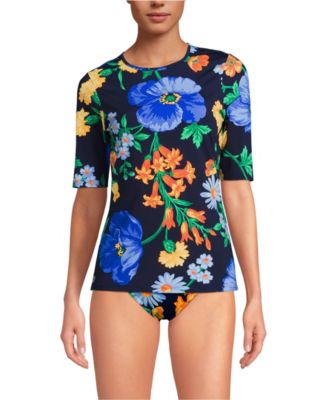 Women's SunShade UPF 50 Elbow Sleeve Rash Guard Swim Tee