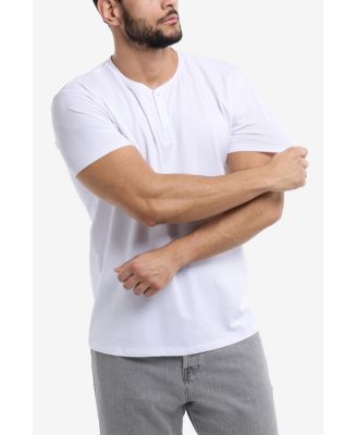 X RAY Big & Tall Basic Henley Neck Short Sleeve T-Shirt