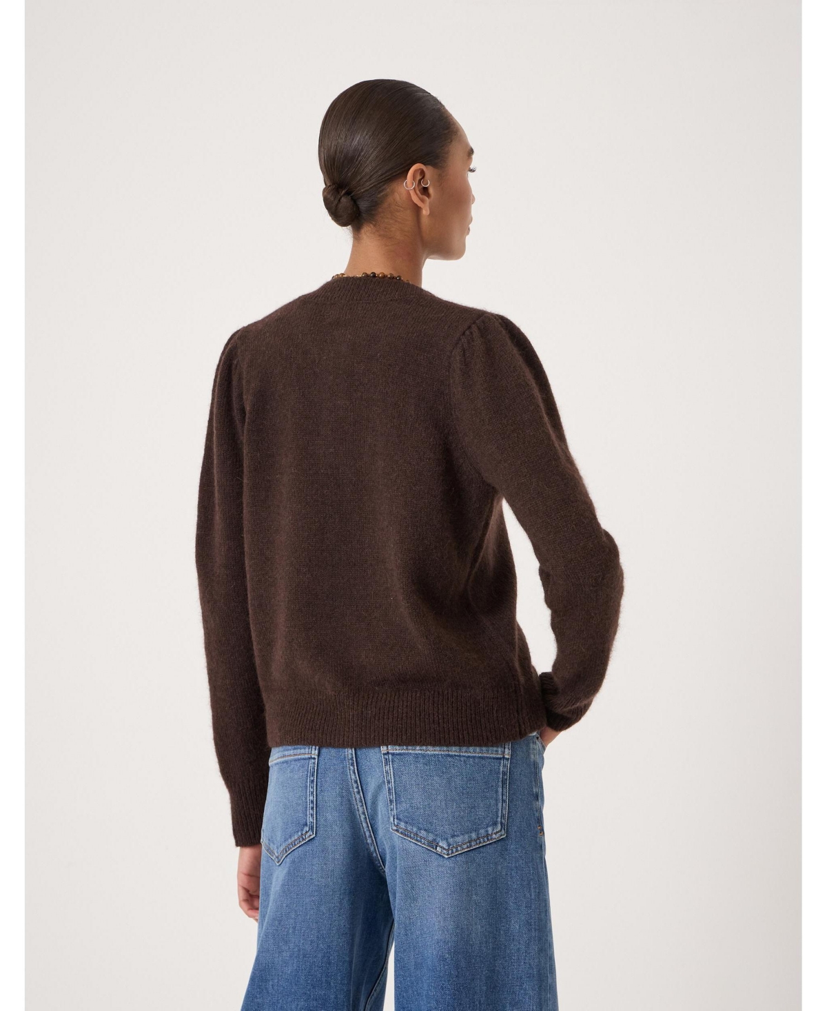 Hush Women's Wool Blend Gathered Shoulder Cardigan