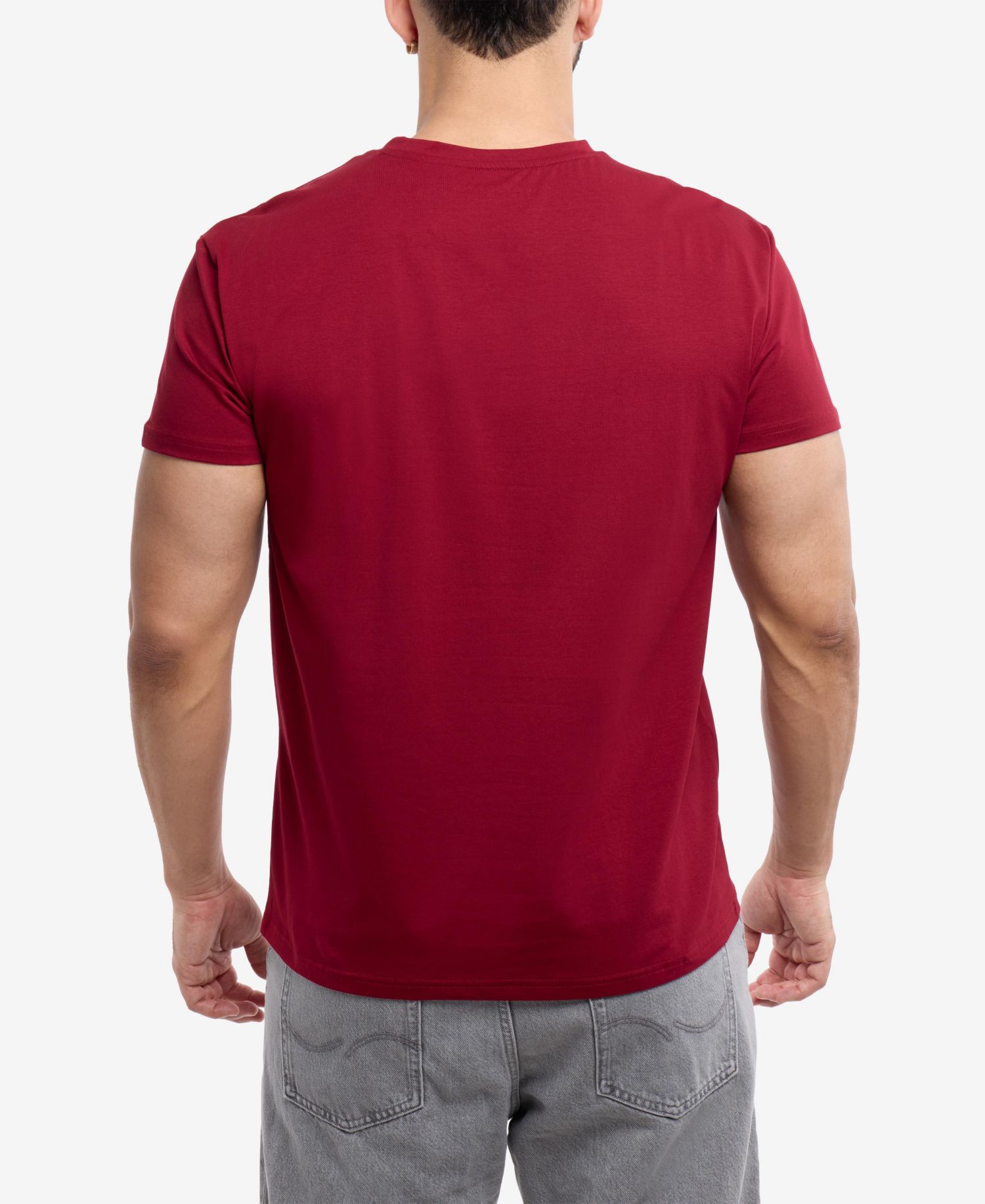 Men's Basic V-Notch Neck Short Sleeve T-Shirt