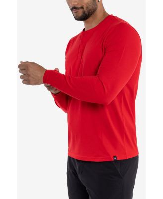 X RAY Men's Long Sleeve Henley T-Shirt