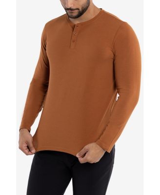 X RAY Men's Long Sleeve Henley T-Shirt