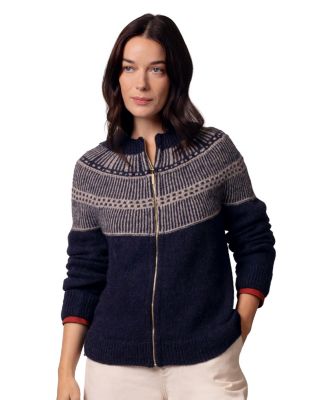 Women's British Wool Yoke Stitch Cardigan