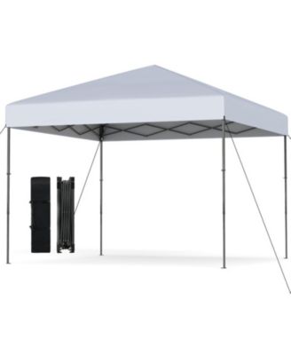 10 x 10 ft Pop Up Canopy Tent with Carrying Bag Eight Stakes and Wind Ropes