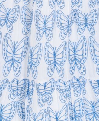 Girls' 7-16 Butterfly Eyelet Sleeveless Dress