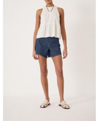 Women's Nomie Linen Blend Peplum Top