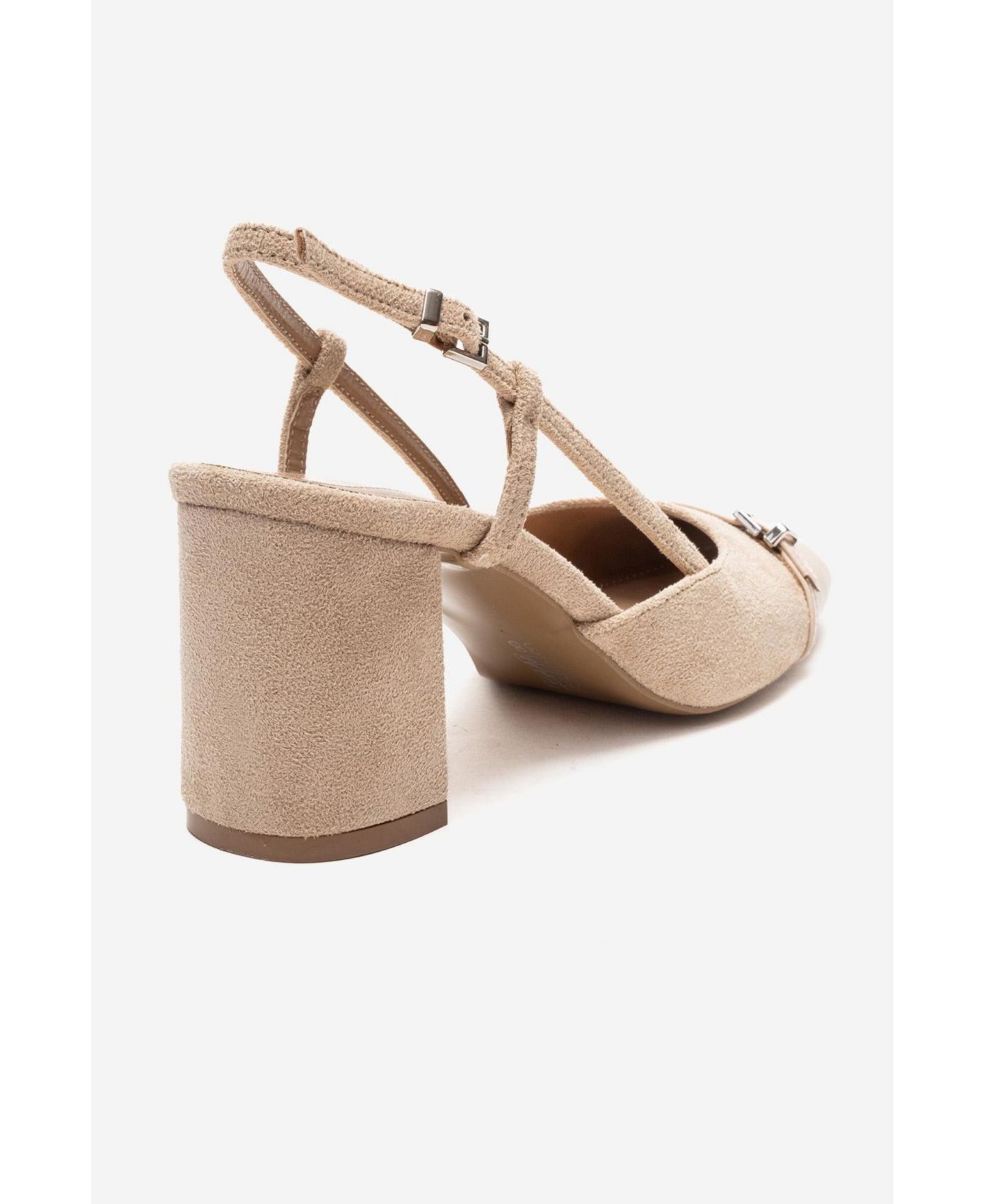 Женские туфли Prologue Shoes Desia Slingback Round Toe, цвет: Бежевый замшевый — фото 3