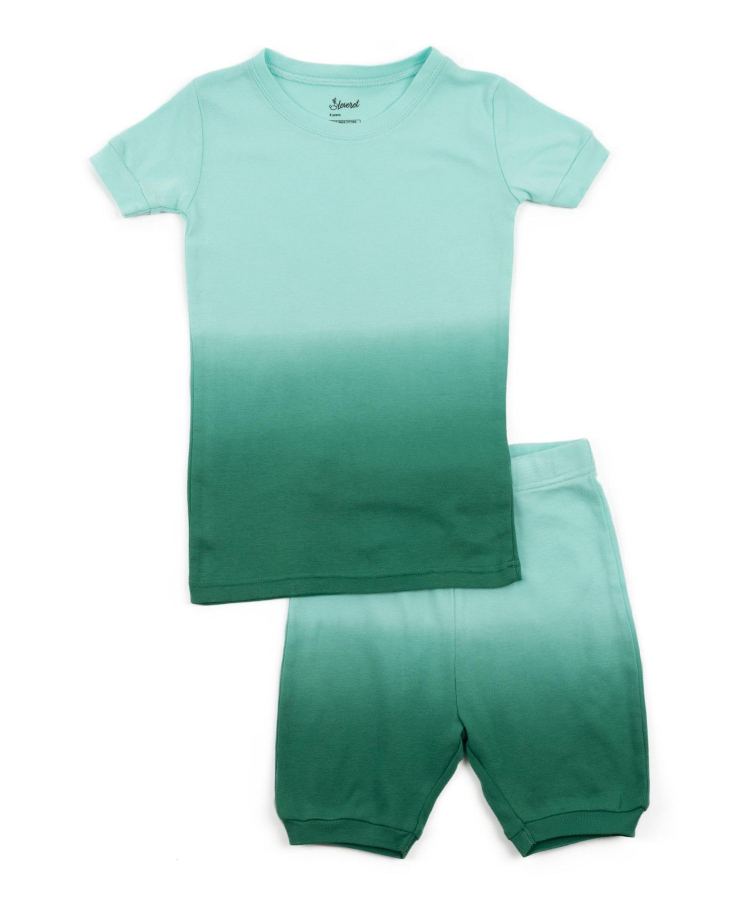 Toddler Matching Family Two Piece Cotton Short Sleeve Shirt and Shorts Tie Dye Pajamas.