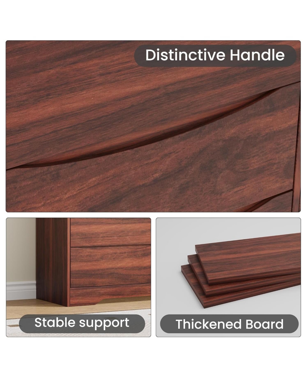 Gaomon Wooden Dresser with Drawers, Tall Modern Closet with Deep Storage, Large Chest of Drawers with Wide Top