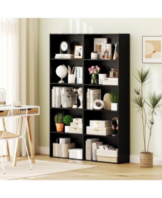 5-Tier Freestanding Storage Bookcase with Anti-Tipping Kits
