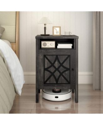 Robot Vacuum Storage Cabinet with Reversible Door