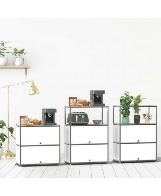 3-Tier Storage Cabinet Metal Shelving Unit – Multi-Functional Kitchen Organizer