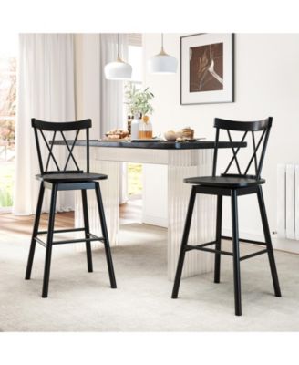 Windsor Bar Stools Set of Two with Ergonomic Backrest