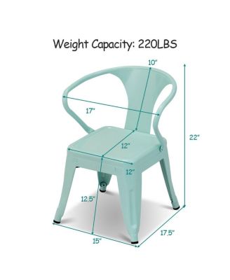 Set of Two Stackable Steel Armchairs for Kids