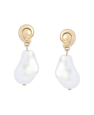 Faux Mother of Pearl Vintage Luxe Shell Drop Earrings