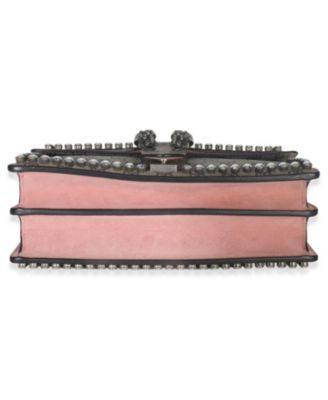 Pink Beige GG Supreme Canvas Crystal Small Dionysus Shoulder Bag