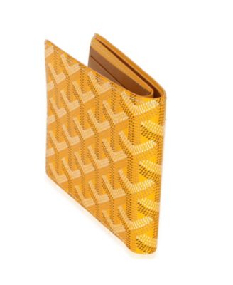 Yellow Goyardine Canvas Victoire Wallet