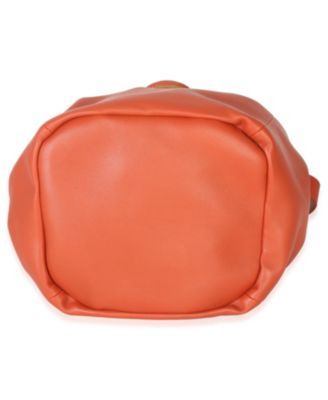 Orange Calfskin Beak Tote
