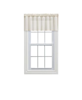 Cotton Voile 1.5" Rod Pocket Tailored Valance for Windows