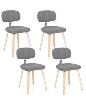 Dining Chairs Set of 4 w/Curved Backrest Padded Seat for Dining Room Living Room