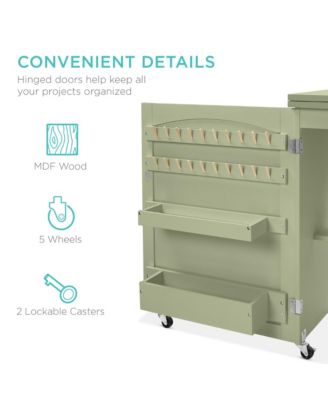 Sewing Machine Table and Desk w/ Craft Storage and Trays