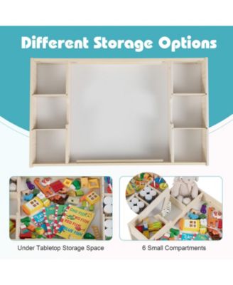 Multifunctional Kids Table and Chairs Set with Chalkboard