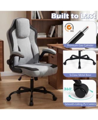 Ergonomic Office Chair with Flip Up Armrests for Desk Use