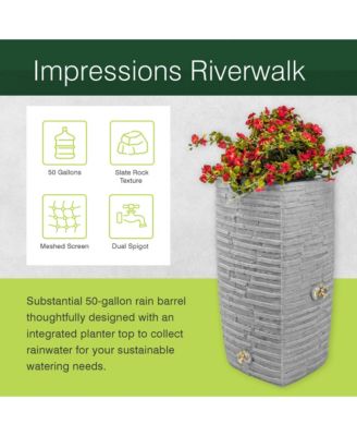 Impressions Riverwalk 50 Gal Rain Saver with Spigots