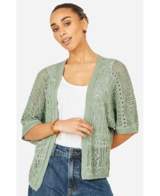 Women's Crochet Edge To Edge Cardigan