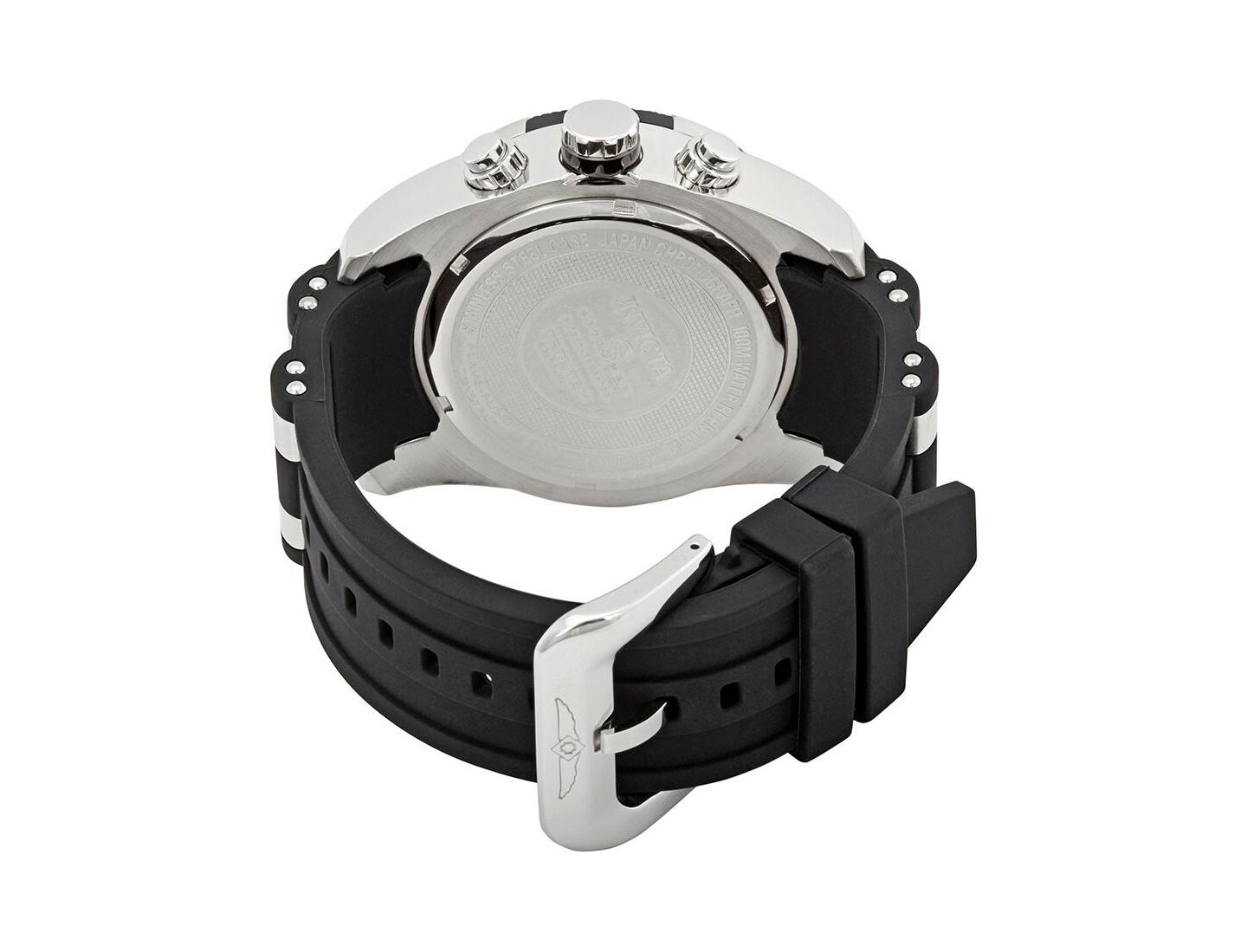 Мужские часы Invicta 25833 Speedway Scuba Quartz Chronograph Dial, цвет: Чёрный / Серебристый — фото 3