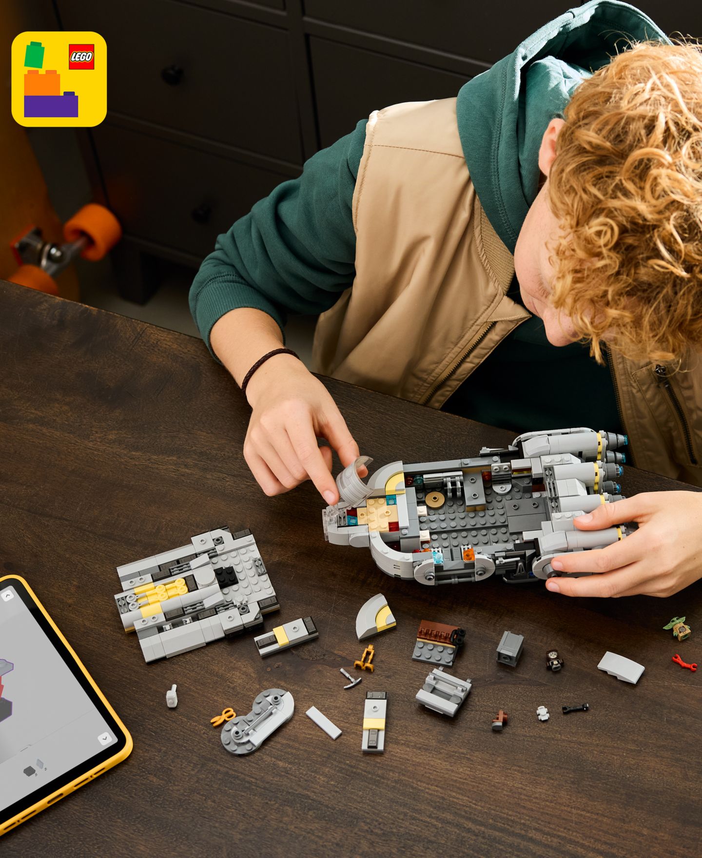 Детский конструктор LEGO® Star Wars: The Mandalorian and Grogu Anzellan Starship 75445 Building Set, 701 Pieces — фото 6