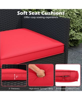 Patio Loveseat with Built In Table for Backyard or Porch