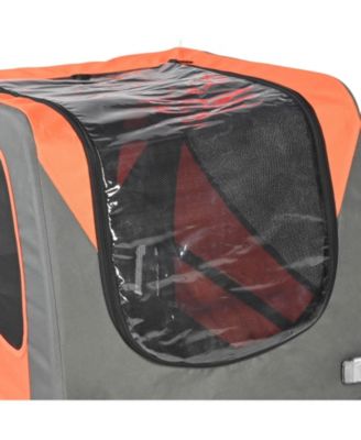 Cat Bike Trailer Supports 66 lbs Pet Cart w Quick Fold Frame QR Wheels Universal Coupler Reflectors Flag Collapsible