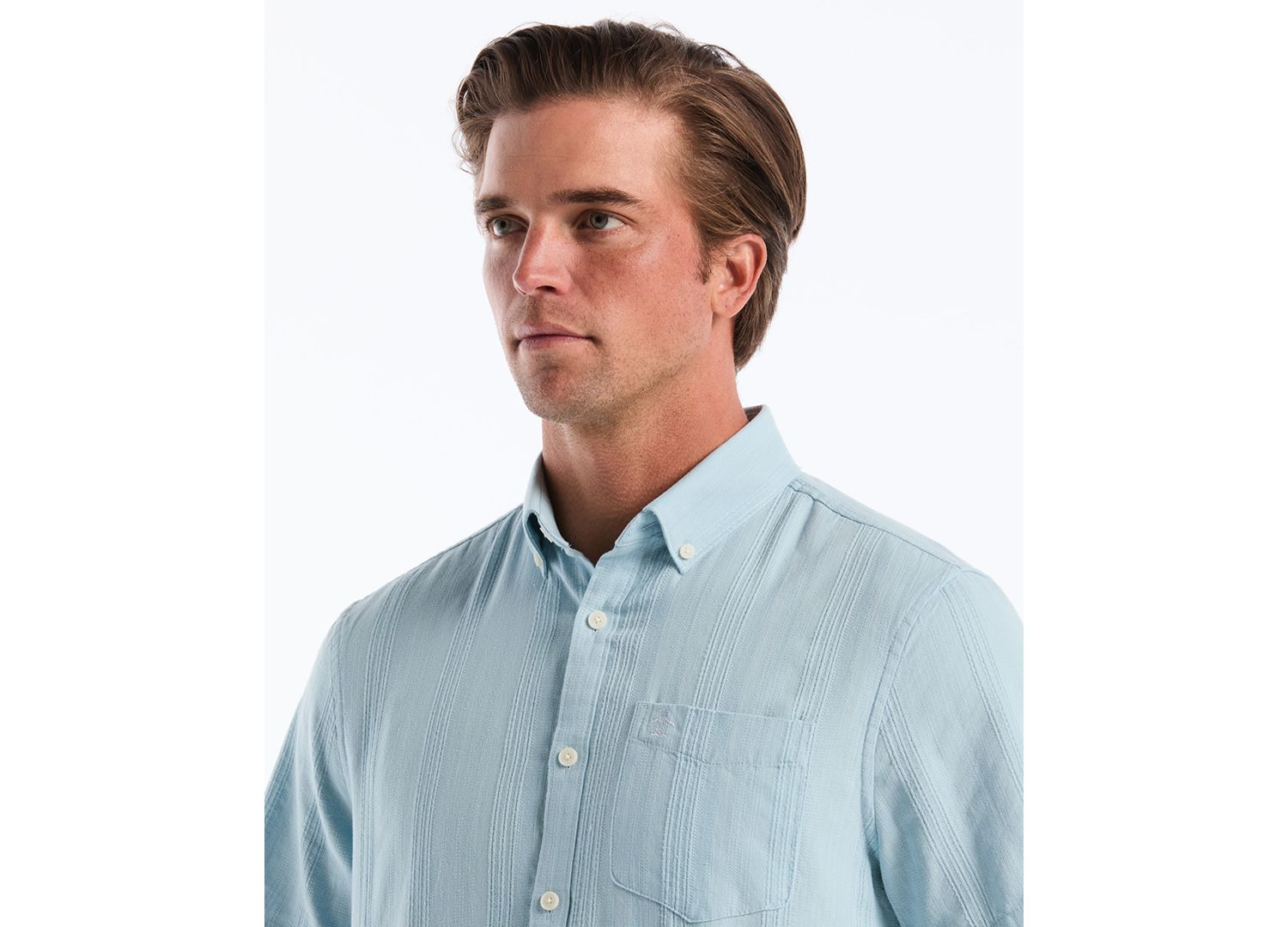 Men's Cotton Dobby Button-Down Shirt