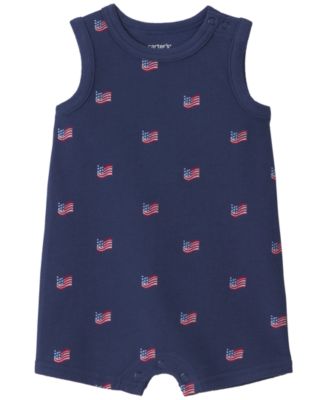Baby Boys' American Flag Sleeveless Romper