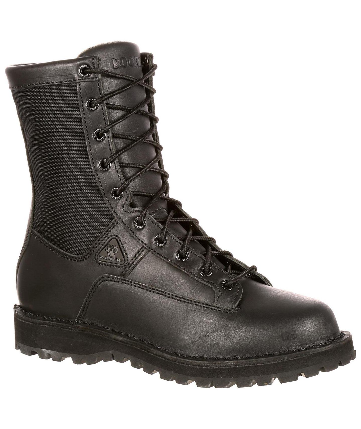 Мужские ботинки ROCKY Portland Lace-to-Toe Waterproof Public Service, цвет: Чёрный — фото 1