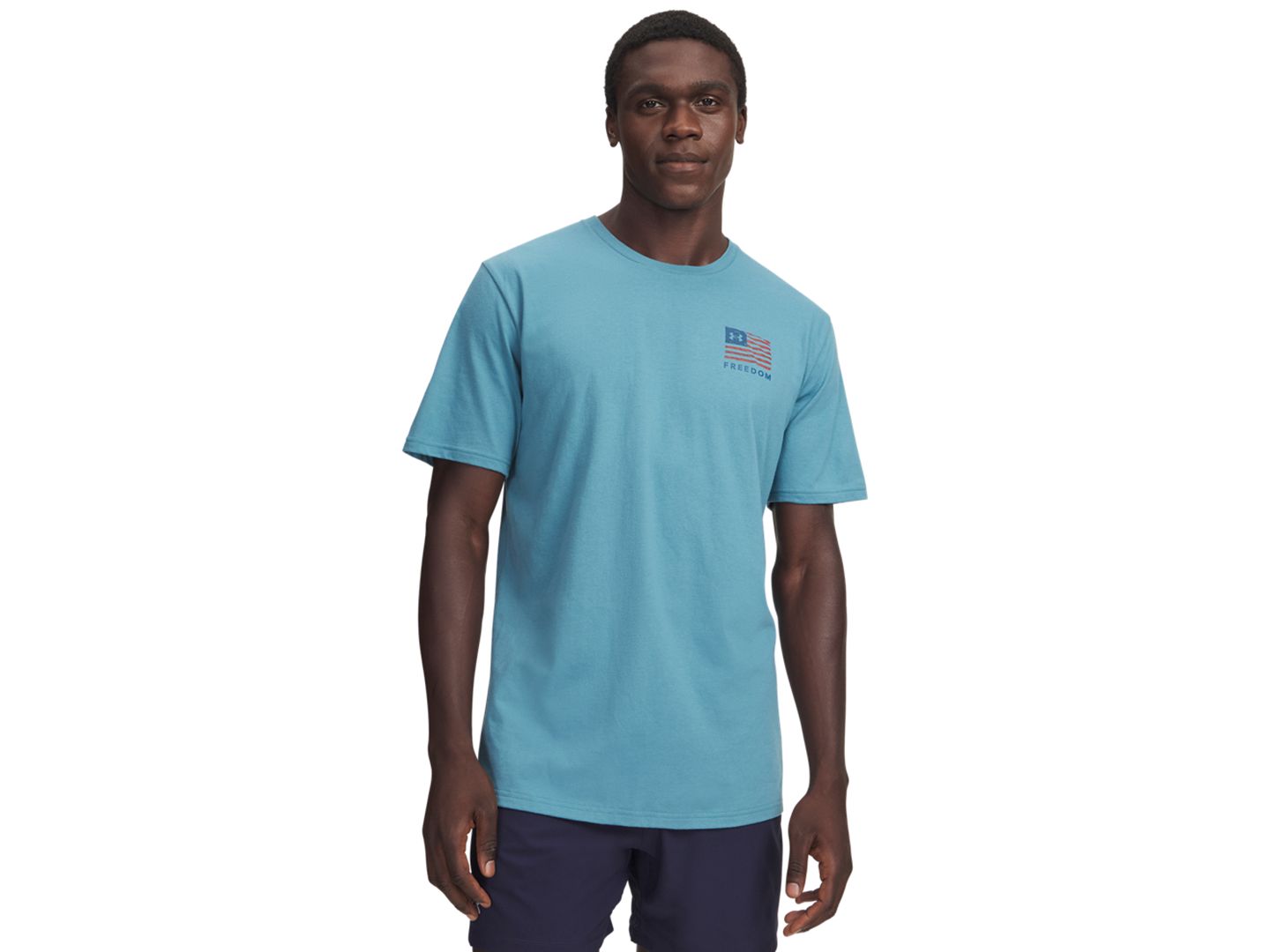 Мужская футболка Under Armour Freedom Flag USA Short-Sleeve, цвет: Синий — фото 1