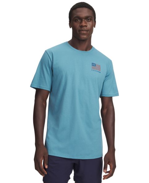 Мужская футболка Under Armour Freedom Flag USA Short-Sleeve, цвет: Синий