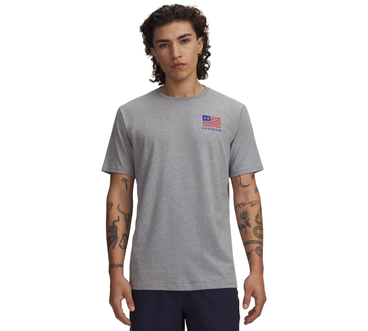 Under Armour Men's Freedom Flag Usa Short-Sleeve T-Shirt - Steel