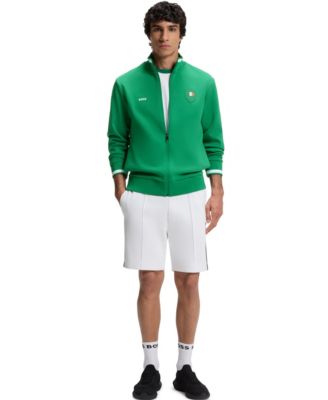 BOSS by Men's Cotton-Blend Mexico Country-Flag Badge Sweatshirt