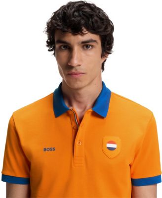BOSS by Men's Paddy Netherlands Country Flag Trim Polo Shirt