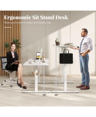 63 in Electric Standing Desk with 3 Memory Heights and LED Display