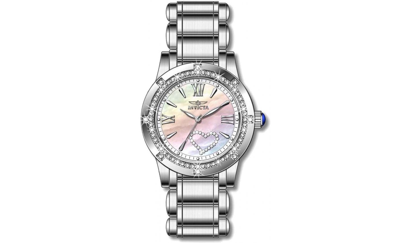 Женские часы Invicta 16706 Angel Quartz Silver Dial, цвет: Серебряный — фото 3