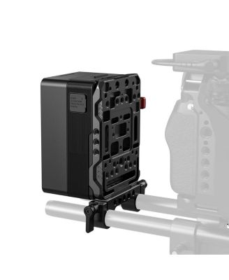 VB99 Pro Mini Rechargeable V-Mount Battery with 15mm Dual Rod Clamp Battery Plate