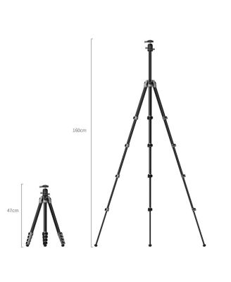 5-Section Carbon Fiber Portable Photo Tripod with Ball Head